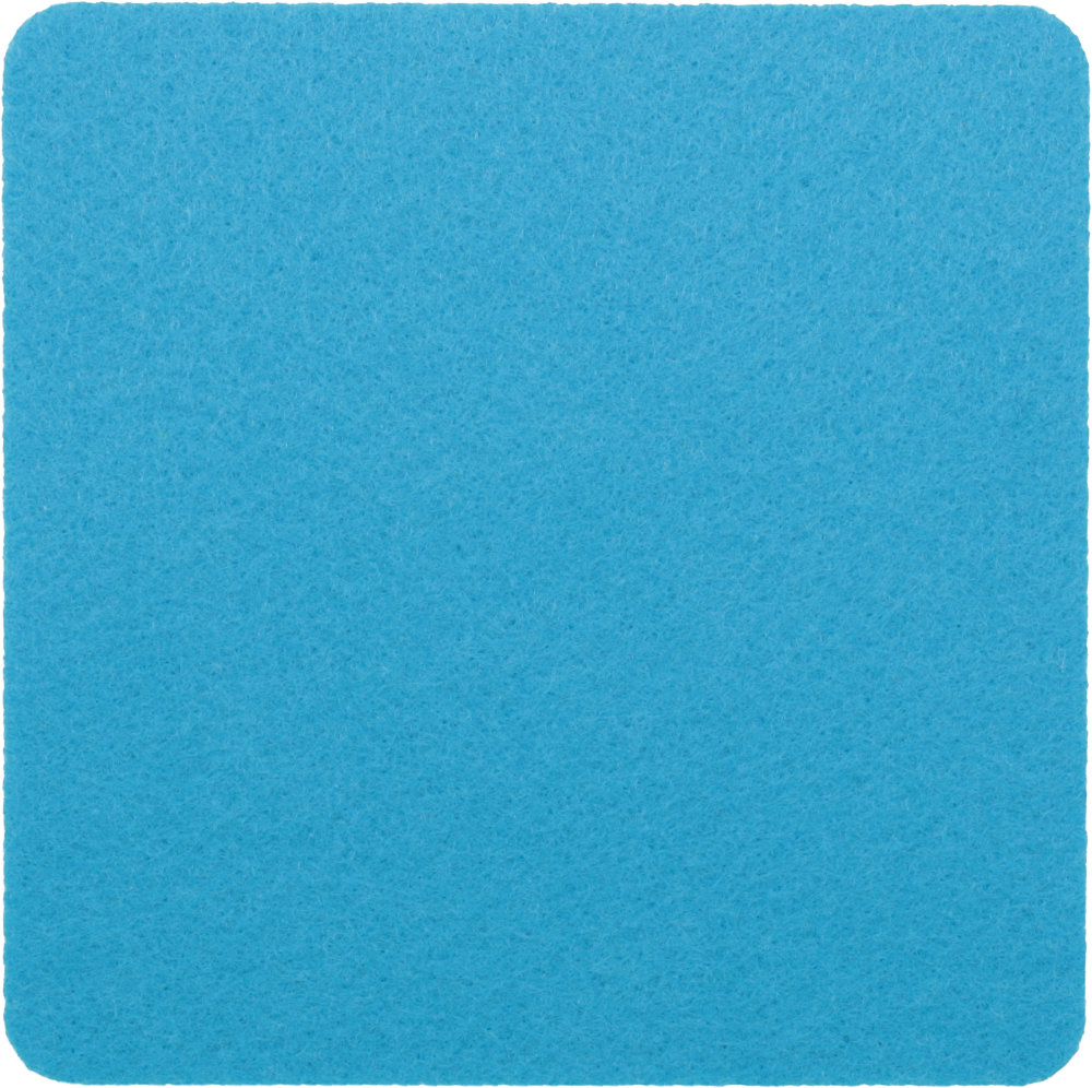  Filzuntersetzer Eckig 10x10cm in Hellblau (RT514). Druck: Ohne Aufdruck/Neutral