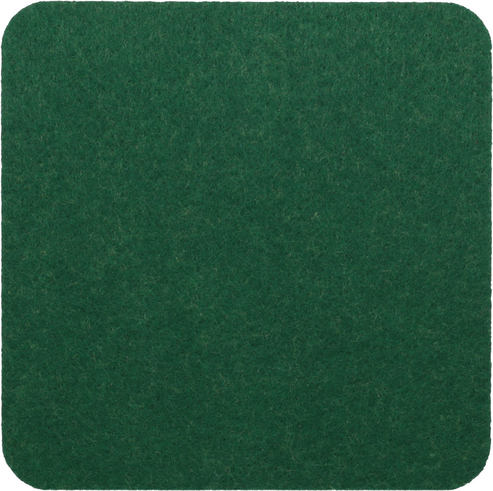 Filzuntersetzer Eckig 10x10cm in Dunkelgrün (RT519). Druck: Ohne Aufdruck/Neutral