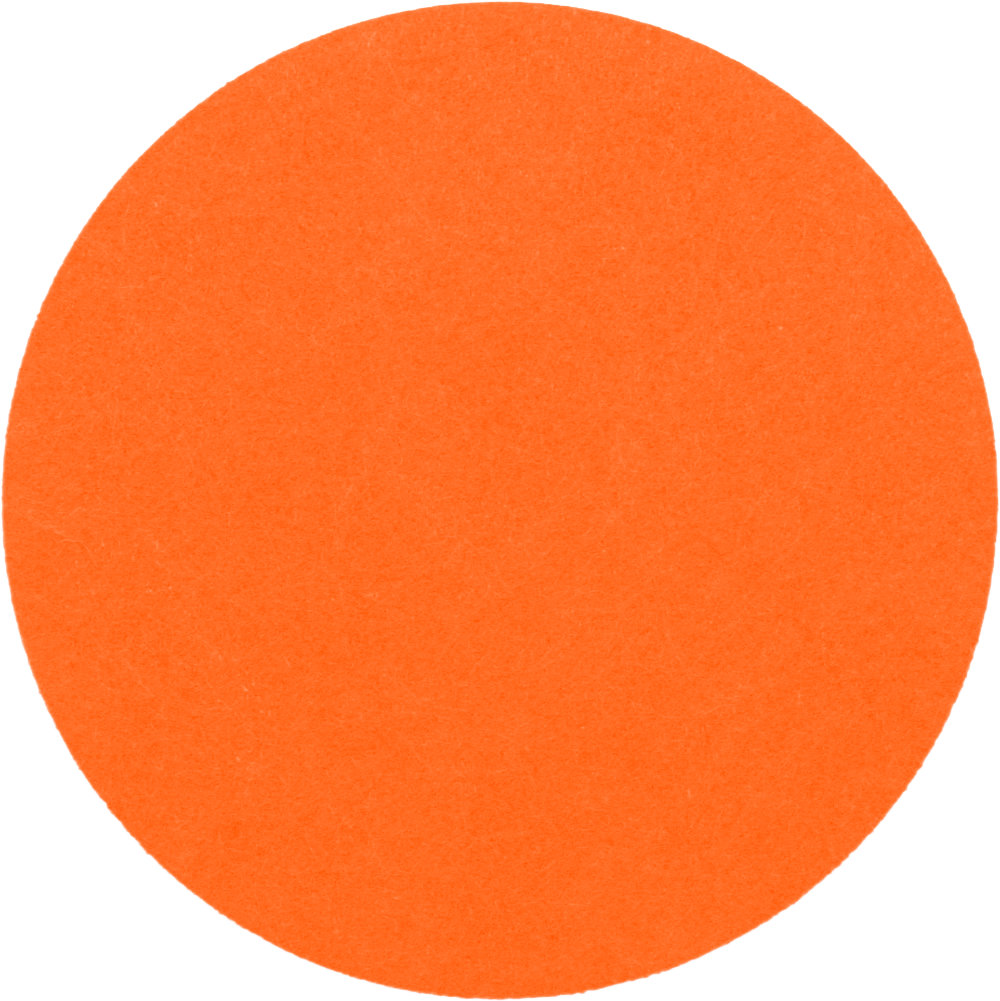  Filzuntersetzer Rund 35cm in Orange (RT509). Druck: Ohne Aufdruck/Neutral