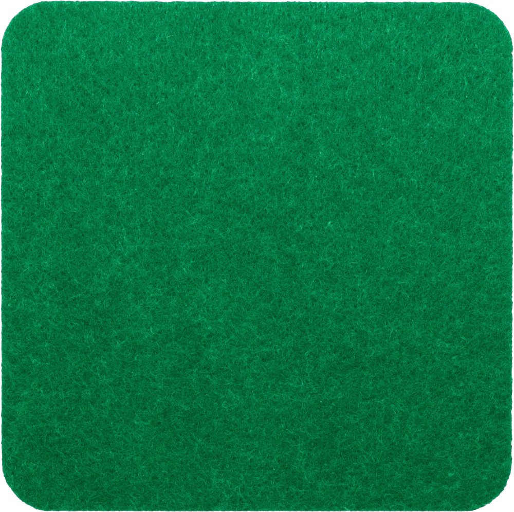 Filzuntersetzer Eckig 10x10cm in Grün (RT521). Druck: Ohne Aufdruck/Neutral
