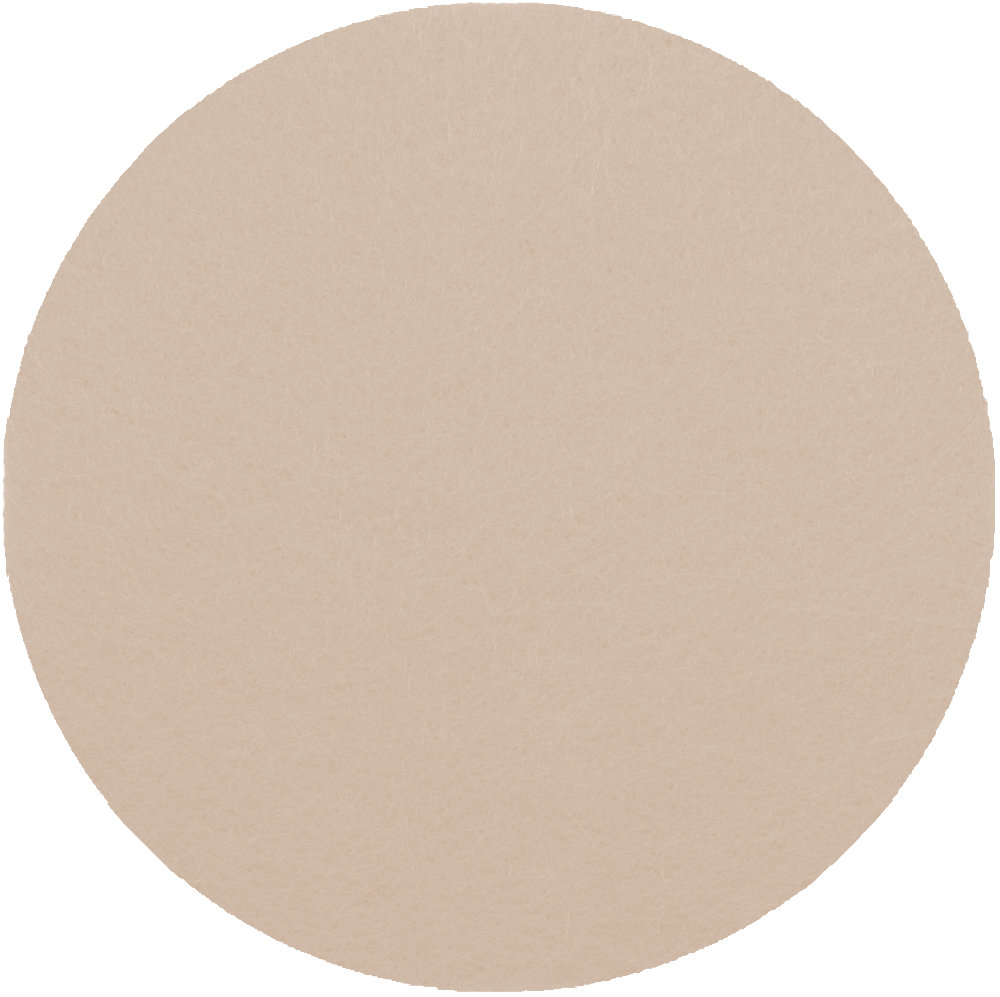 Filzuntersetzer Rund 10cm in Beige (RT523). Druck: Ohne Aufdruck/Neutral