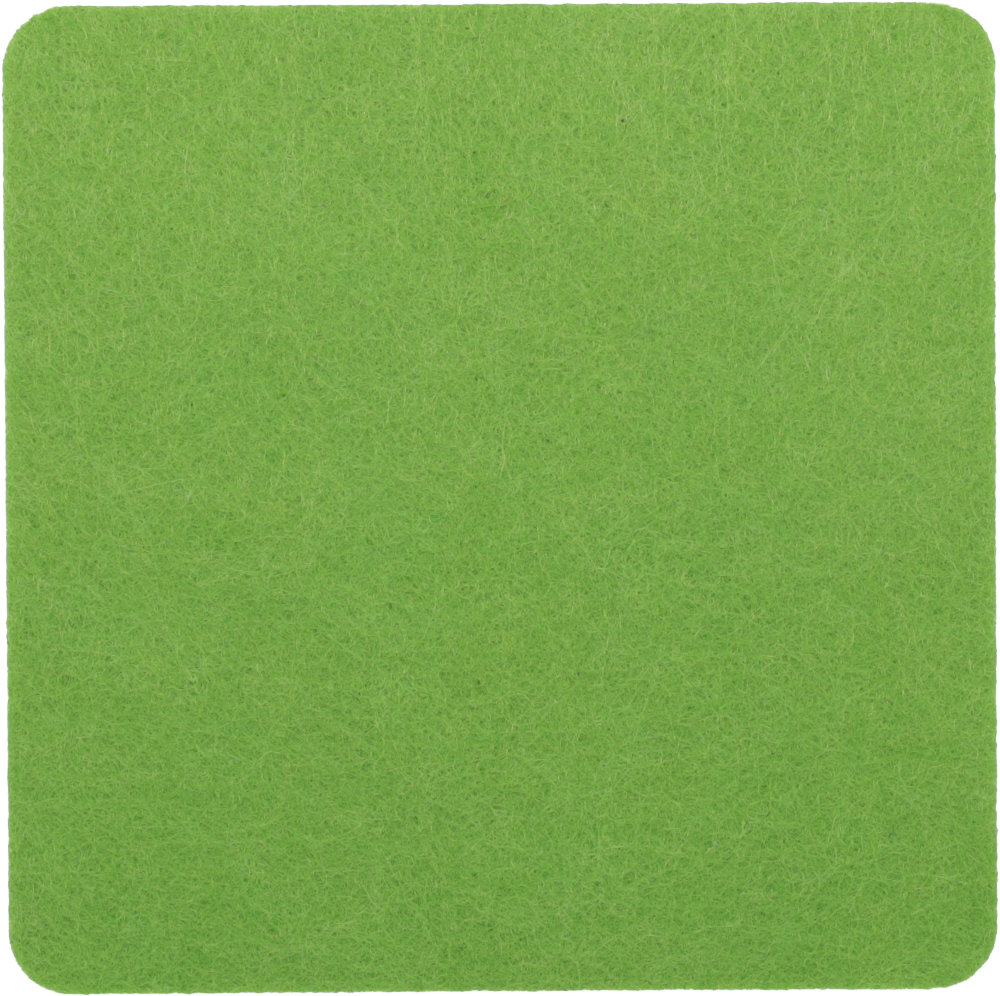 Filzuntersetzer Eckig 20x20cm in Hellgrün (RT526). Druck: Ohne Aufdruck/Neutral