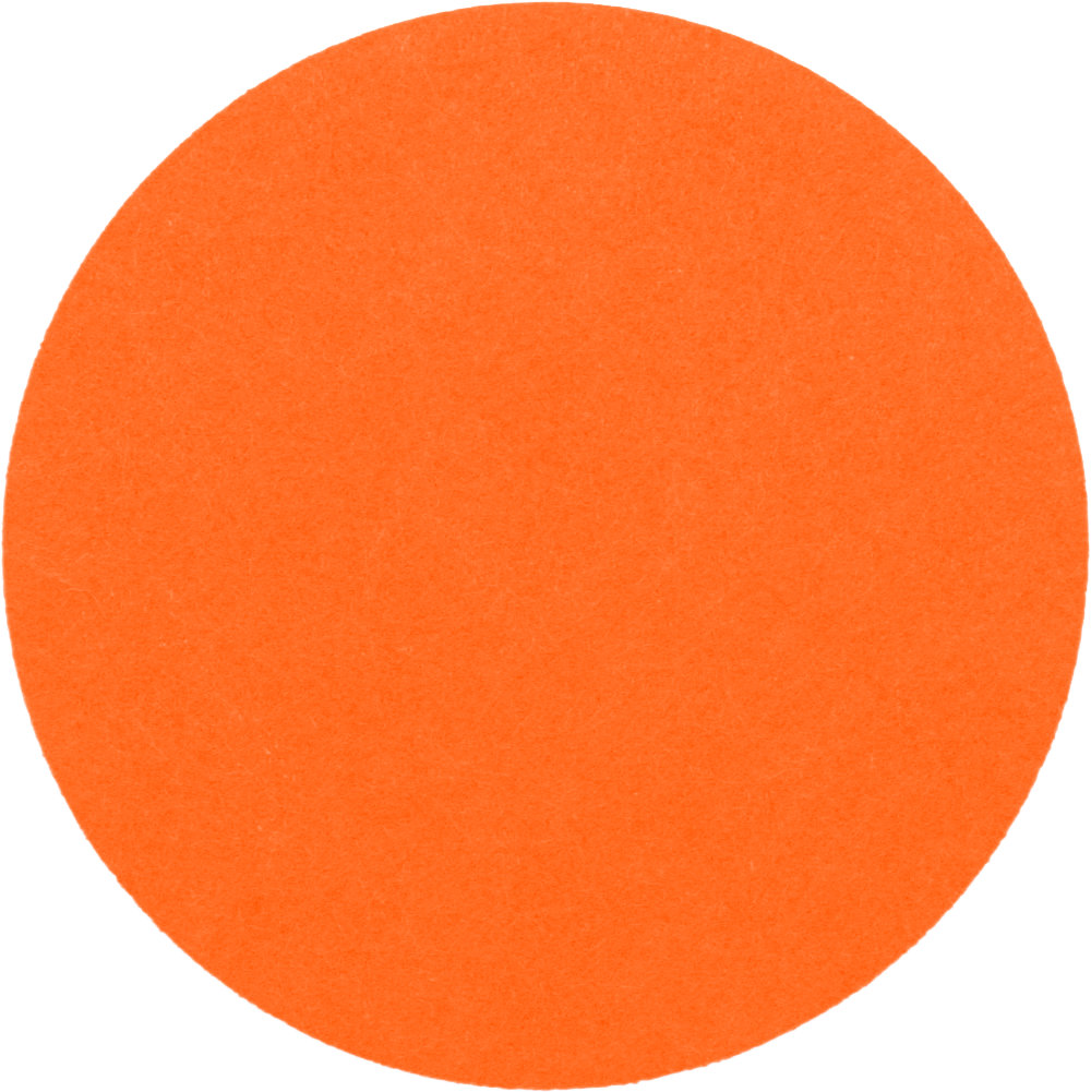  Filzuntersetzer Rund 25cm in Orange (RT509). Druck: Ohne Aufdruck/Neutral