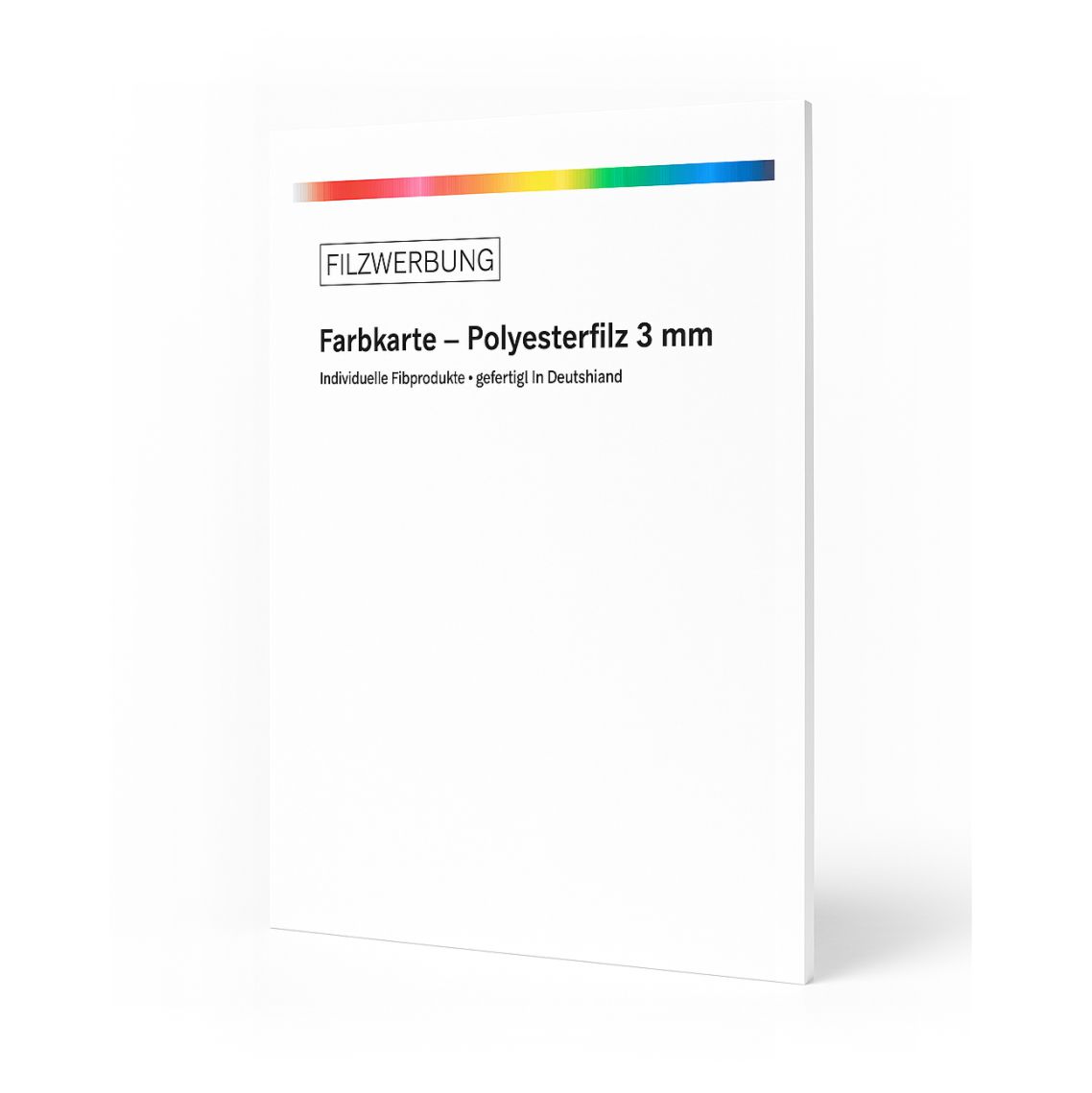 Farbkarte Polyesterfilz 3mm