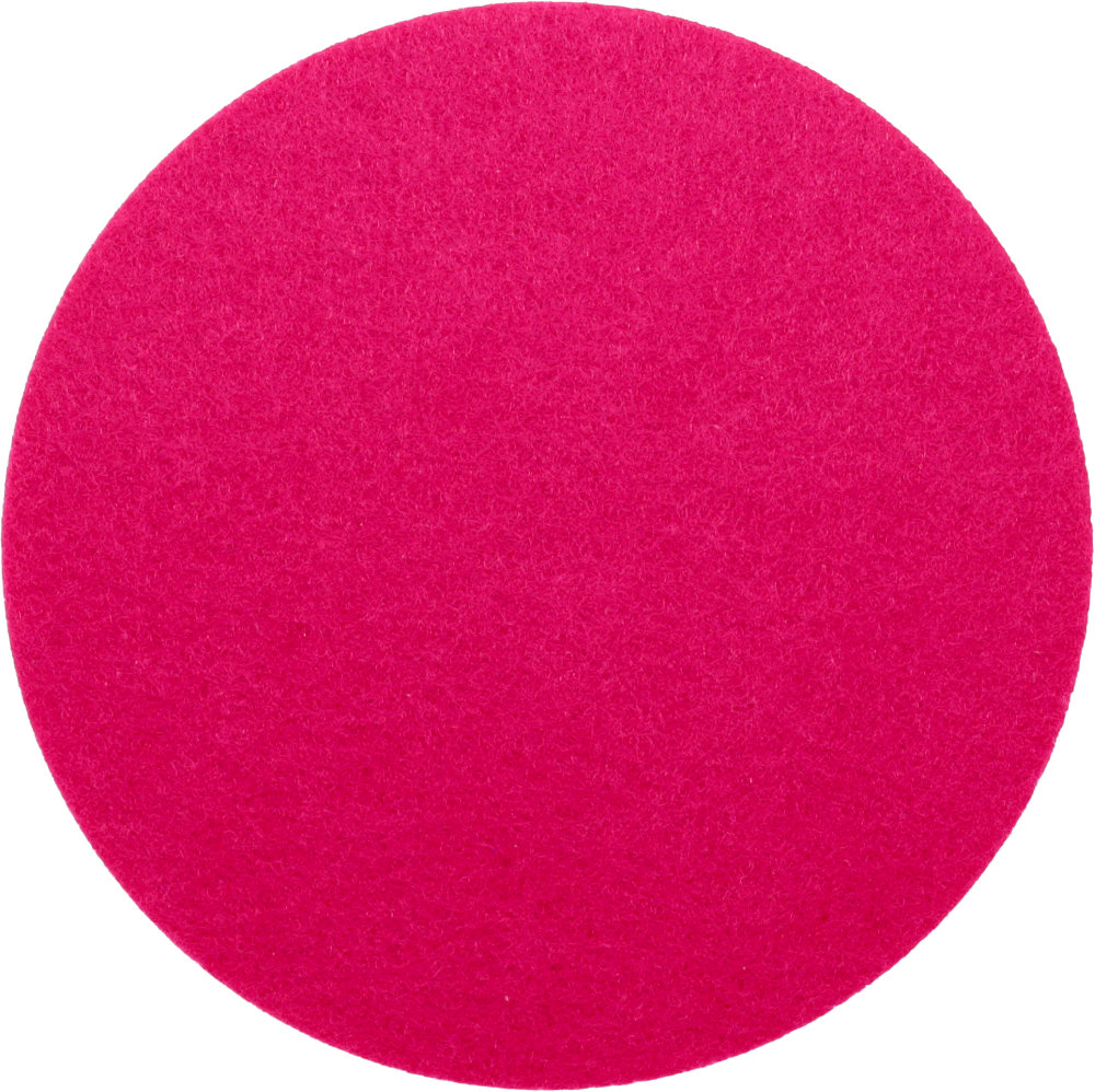  Filzuntersetzer Rund 10cm in Dunkelpink-Magenta (RT520). Druck: Ohne Aufdruck/Neutral