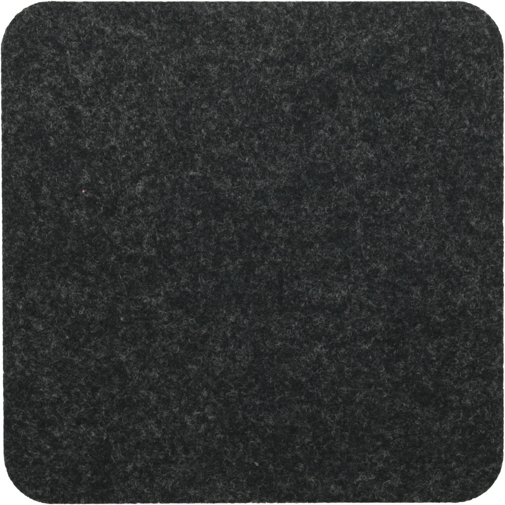 Filzuntersetzer Eckig 10x10cm in Dunkelgrau-meliert (RT530). Druck: 3-farbiger Transferdruck